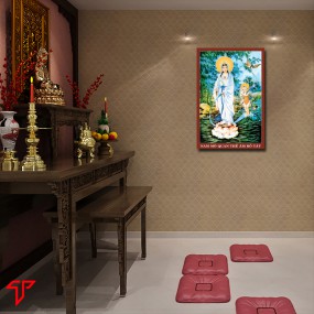 Tranh phật giáo quan thế âm bồ tát